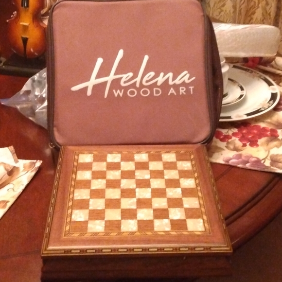 Wood art Games Helena Wood Art Chess Set With Byzantine Era Piec